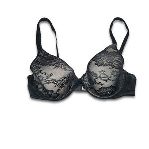 VS Body By Victoria Black Lace Lightly Lined Full Coverage Bra